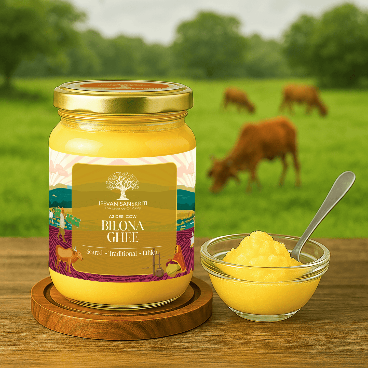 A2 Desi Cow Bilona Ghee - Made from Curd