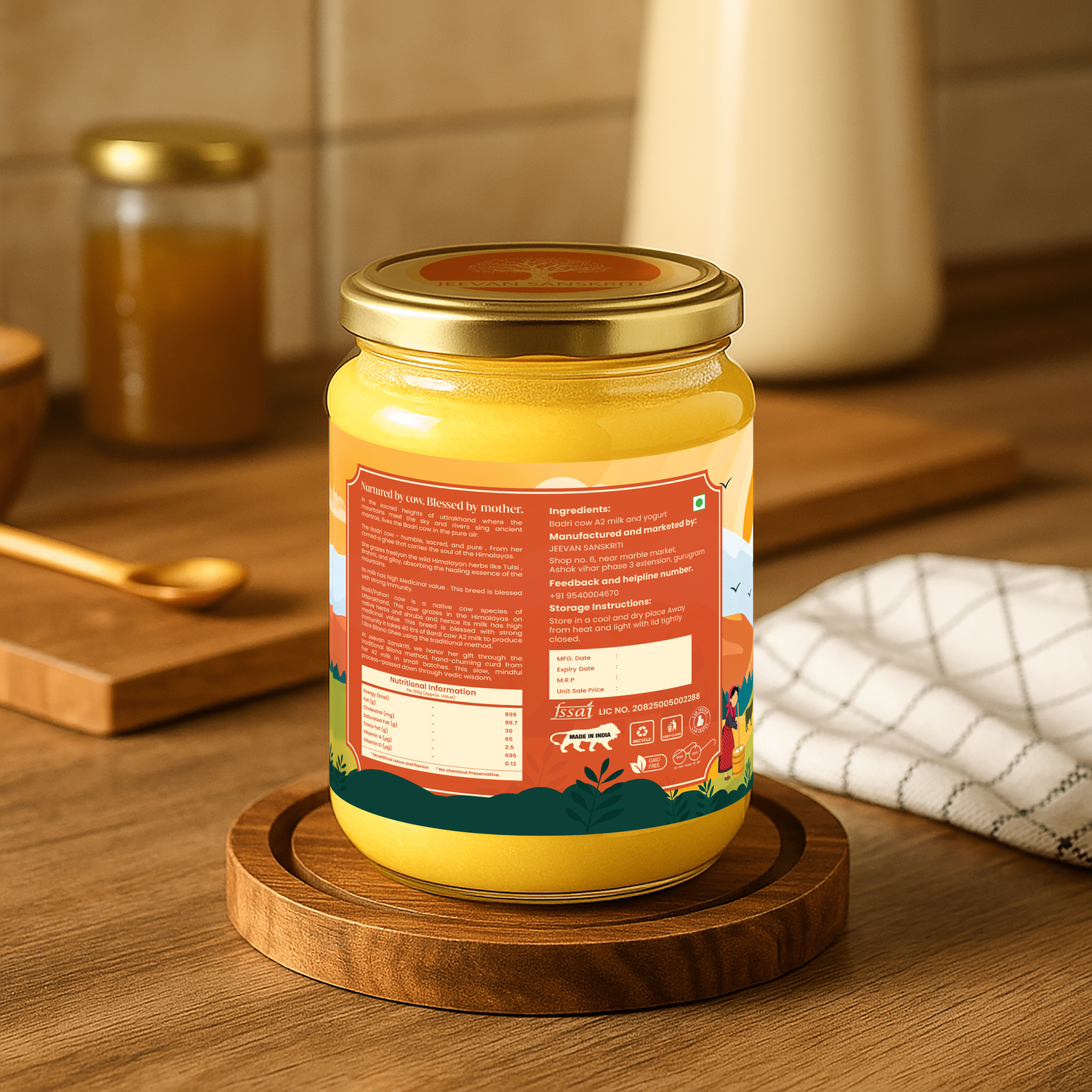 BADRI A2 COW GHEE - Made from Curd