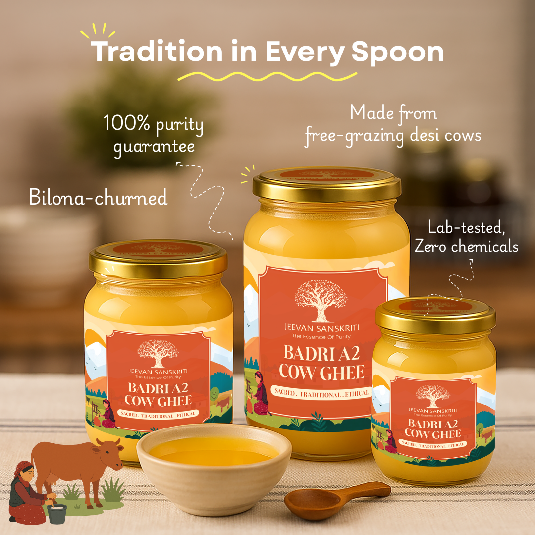 BADRI A2 COW GHEE - Made from Curd