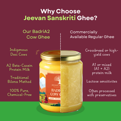 BADRI A2 COW GHEE - Made from Curd